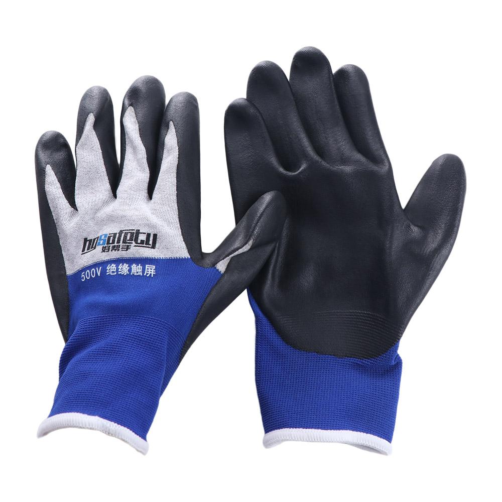 Withstanding Voltage 400V/500V Electrical Insulating Gloves Oil Proof Safety Anti-Electricity Gloves Nitrile Touch Screen