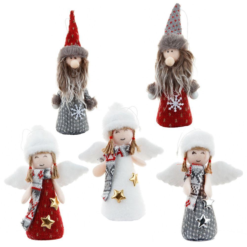 pcs Angel Ornament Fabric Art Cartoon Hanging Ornament Christmas Gift Rudolph Doll Xmas Tree Decor