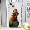 Funny Cartoon Fighting Duck Chicken Clear Phone Cases for iPhone 17 16 15 14 13 12 11 Pro Max XR 8 7 Plus 13 12 Mini Soft Cover
