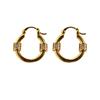 Fashion Cool Premium Micro-Inlaid Zircon Round Earrings Women'S Light Luxury Temperament Ear Buckles Commuter Earrings 431