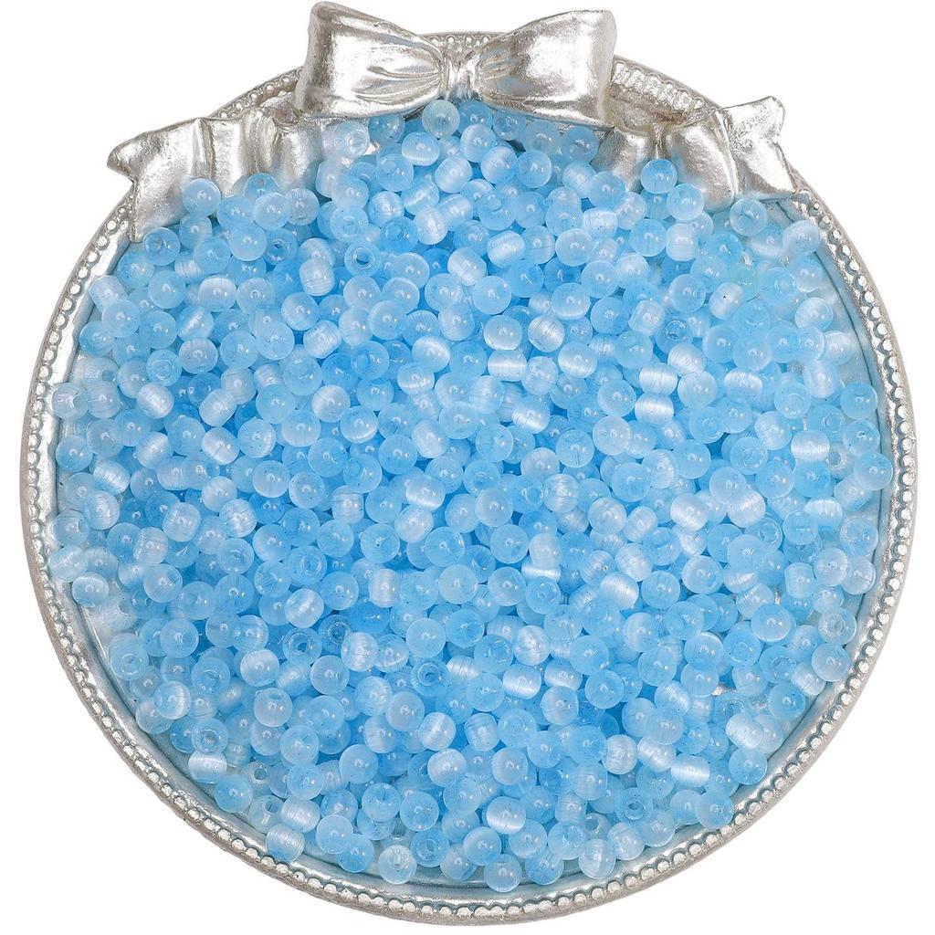 4mm High-Quality Glass Cat's Eye Seed Beads for Handmade DIY Jewelry and Accessories.