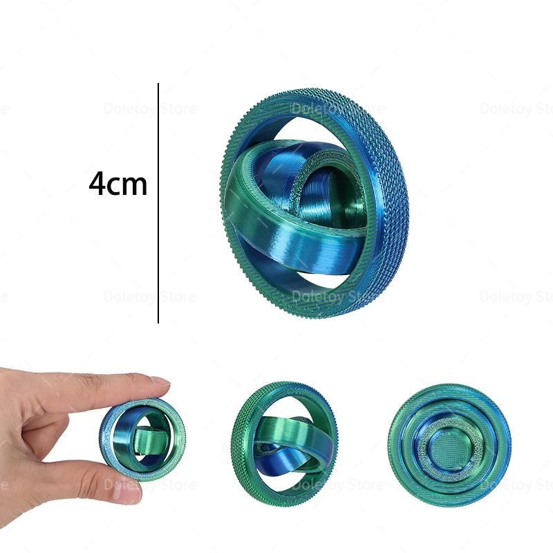 Hot 3D Fidget Spinner Rotating Ball Toy Creative Fingertip Gyroscope Gravity Rotation Anxiety Relief Novelty Decompression Toy