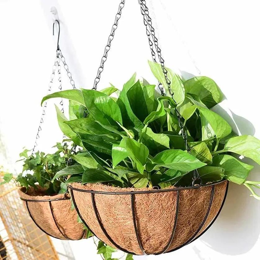 Cadena para Maceta Colgante Cadena de Repuesto para Cesta de Flores 3 Puntos Colgador de Plantas de Jardín Colgador Cadena Colgante con Ganchos en Forma de S