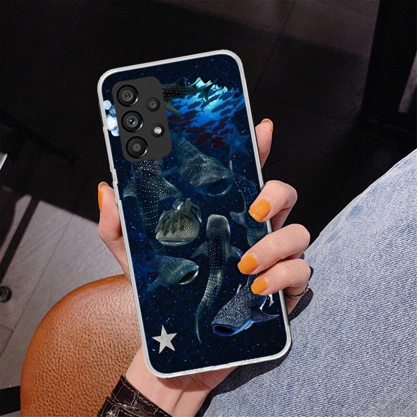 Ocean Whale Shark Phone Case For Samsung Galaxy A52 A32 A22 A12 A51 A31 A50S A30S A20S A10S Note 20 Ultra 10 Plus S10 A72 A71 Ga