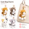 Sitting Cat Cat Plush Keychain Realistic Kitten Shape Cat Bag Charm  Backpack Accessories