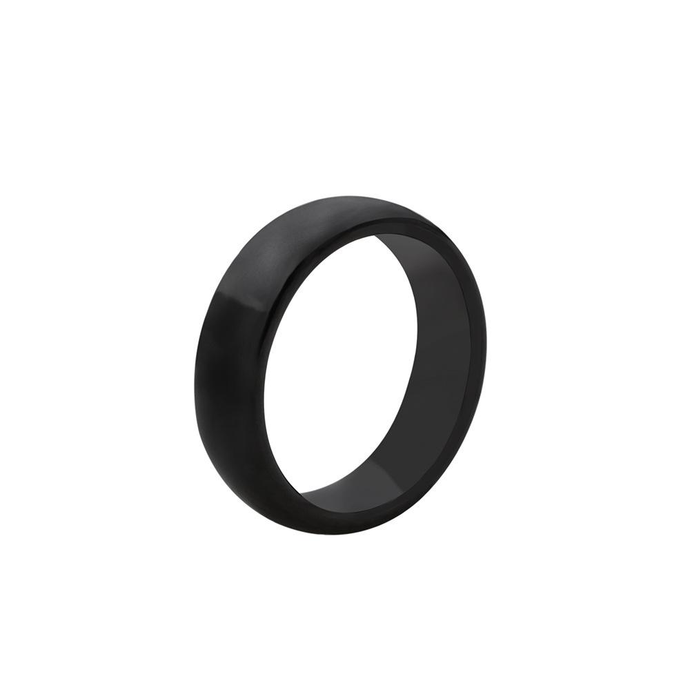 Jewelry Black Curved Tungsten Steel Ring Simple And Fashionable 6Mm Ring Personalized Niche Jewelry