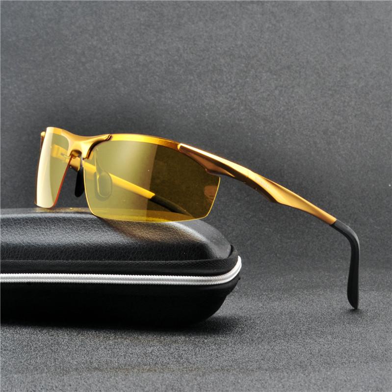 Polarized Sunglasses Men Brand Designer Sunglass Mens Yellow Lens Night Vision Driving Sun Glasses UV400 Eyewear NX