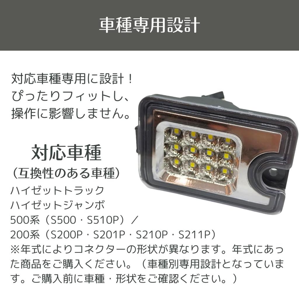 Uccellino LED HIJET 500 Series 200 Series Hijet Jumbo Hi-Jet Truck Compatible Back Lamp (Clear, Until September 2016)