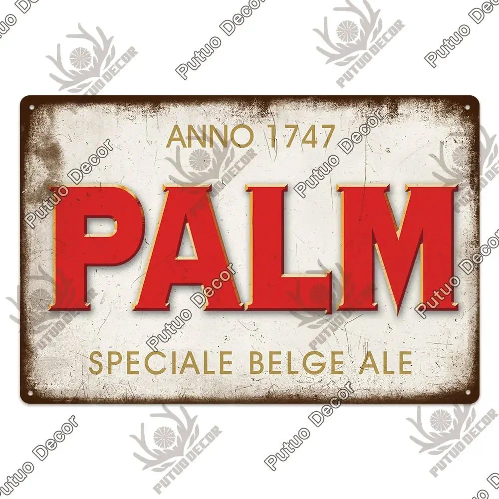 Putuo Decor's Belgium Beer Metal Plaque Retro Wall Art for Pub Bar Man Cave Club Vintage Style Decorative Sign
