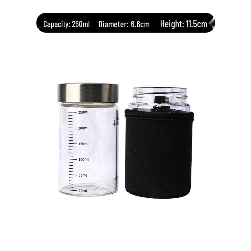 Zhishi Vorratsglas aus Borosilikatglas mit Skala