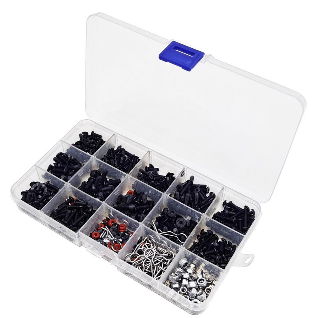 Screws Nut Set Multi Sizes Metal RC Car Screws for Repairing Truck Off Road Vehicle