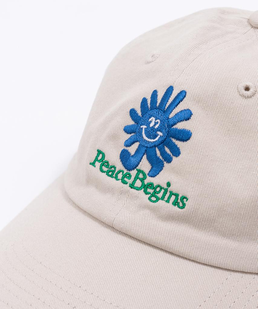 BIGWAVE COLLECTIVE Peace Run Washed Ball Cap (Putty)