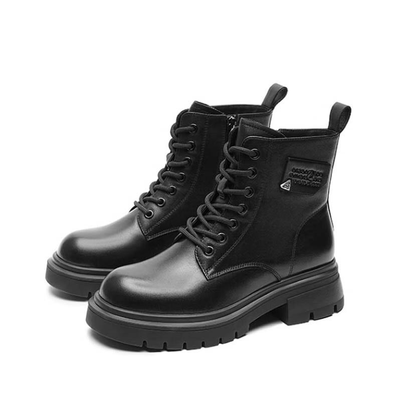 Aokang Women s Commuter Lace-up Martin Boots 35