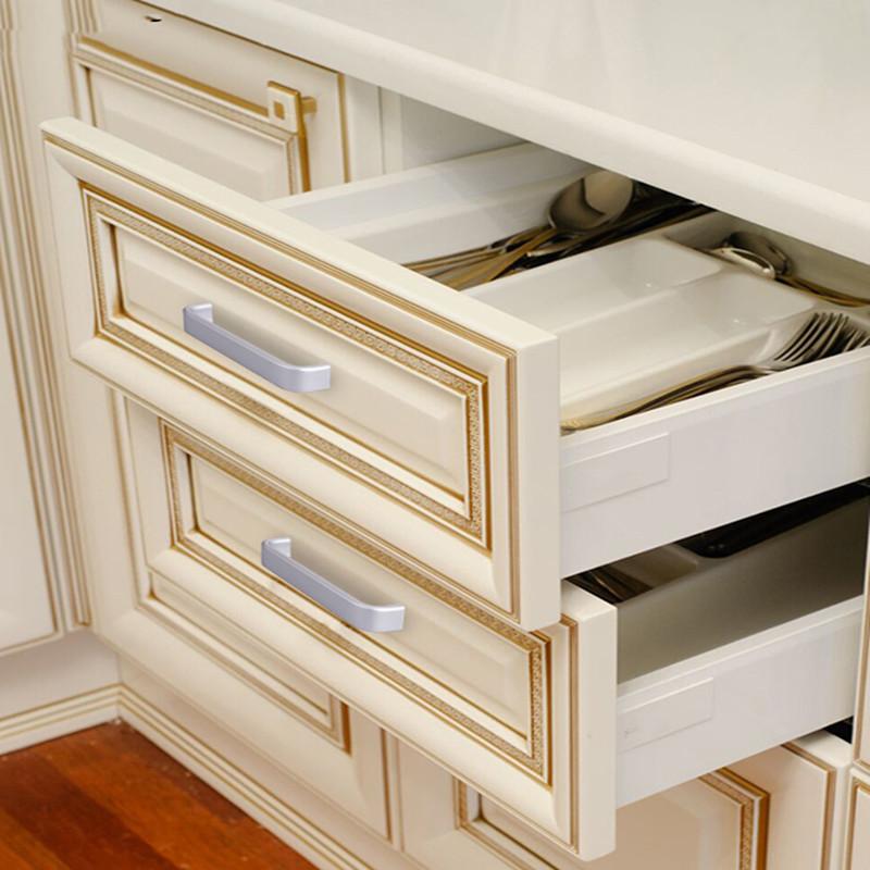 European Oxidation Matte Cabinet Handles Aluminum Alloy Door Knobs  Holder Case Box Puller Kitchen Cabinet Pulls Drawer Pulls