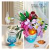 Non-Toxic 956Pcs Preserved Flowers Building Blocks Rose Daisy Lily Bouquet Vase Model Bricks Home Decoration Ornaments Kids Toys Gifts