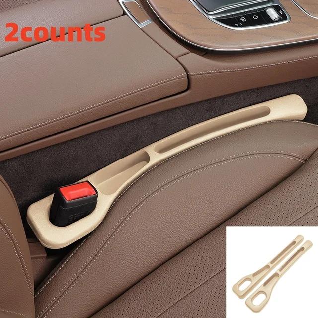 2pc Car Seat Gap Filler Organizador Pu À Prova D'Água Carro Assento Gap Plug Tira com 2 Ranhuras Assento Gap Armazenamento Auto Interior Acessório