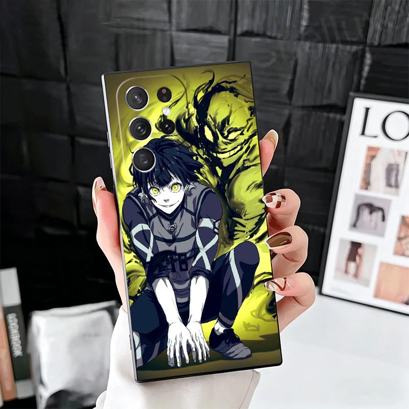 

Синий L-Locks Бачира Мегуру Мягкий чехол для телефона для Samsung Galaxy S26 S25 Edge S24 Ultra S23 Plus S22 S21 FE S20 Черная задняя крышка S Samsung S24 FE