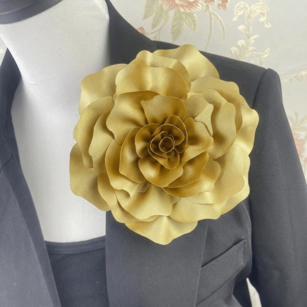 Látkový umělecký ručně vyráběný květinový brož 20cm Velká velikost Šaty Oblek Korsáž Ručně vyráběný doplněk oblečení
