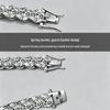Moissanite Inlaid Sterling Silver Tennis Bracelet - Hip Hop Light Luxury Style