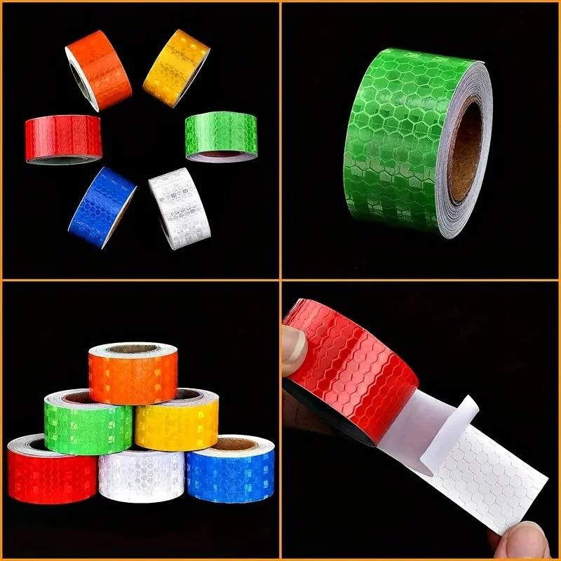5m Reflective Tape PVC Bicycle Wheels Reflect Fluorescent Sticker Bike Reflective Sticker Strip Tape For Cycling Warning Safety