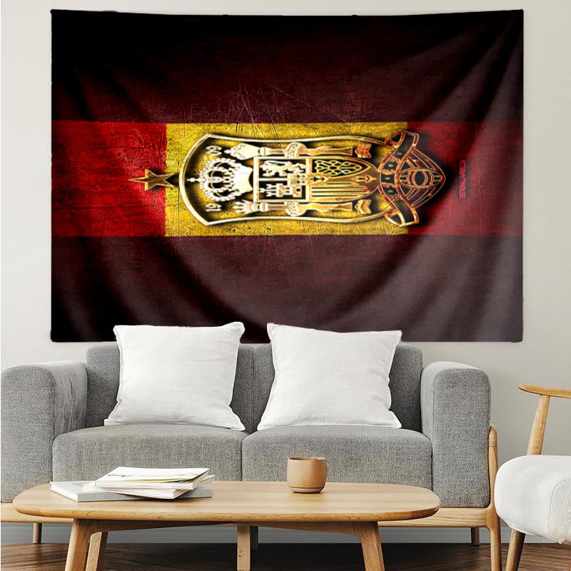 Spain FC Crest Printed Printed Tapestry, for Bedroom,Livingroom, Dormitory, Large Wall Decor, Fabric Decor Fan Birthday Gifts