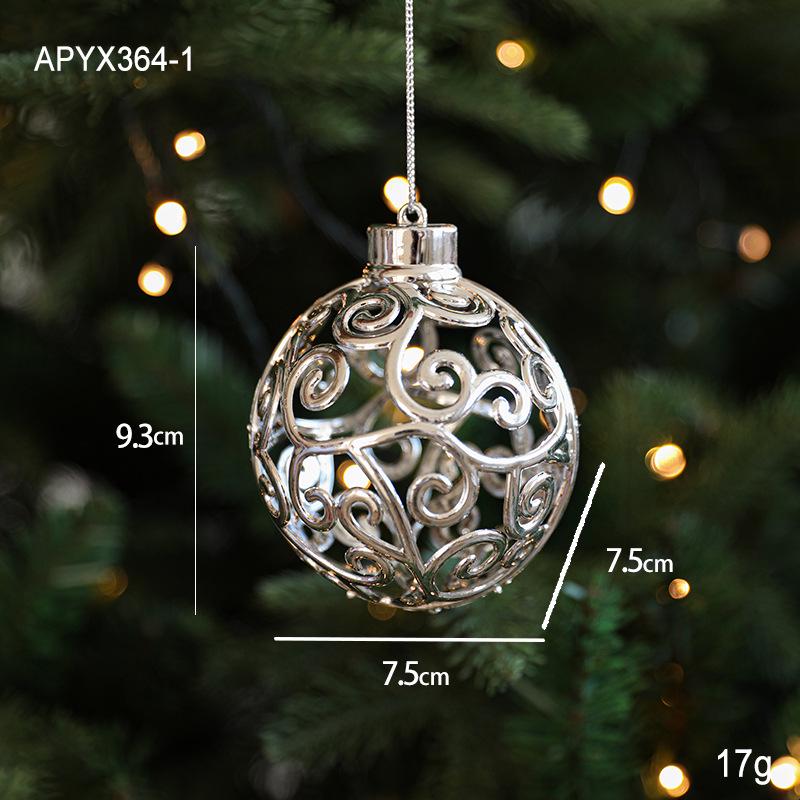 Silver Irregular Electroplated Christmas Tree Ornaments - Glossy Plastic Pendants In Stock