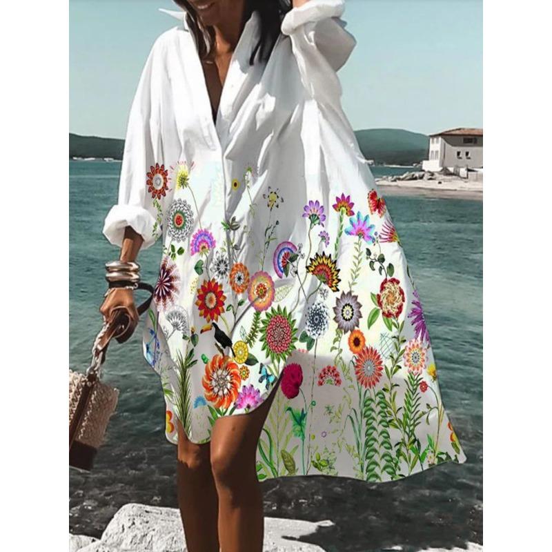 DICFY Women's Fashion Spring Autumn Long Sleeve Casual Dresses