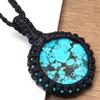 Tibetan Turquoise Gemstone Jewelry Macrame Thread Handmade 20-36''Ad Necklace