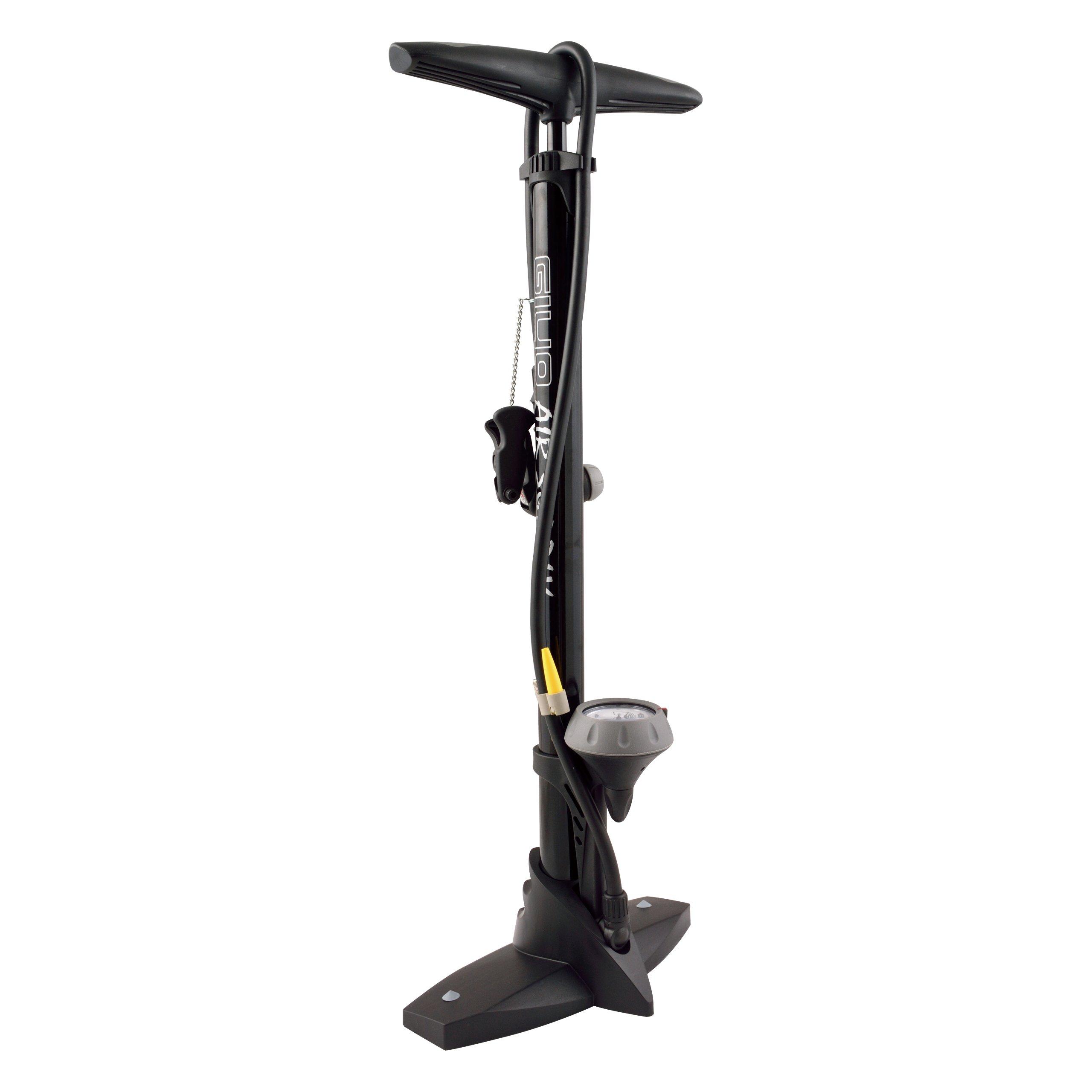 

GIYO pump with air Clever compatible with Black GF-55P [Floor gauge] [Uses valve, US/French/British valves] чёрный