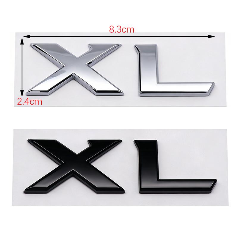 ABS XL Letters Car Fender Rear Trunk Body Decal Emblem Sticker Accessories