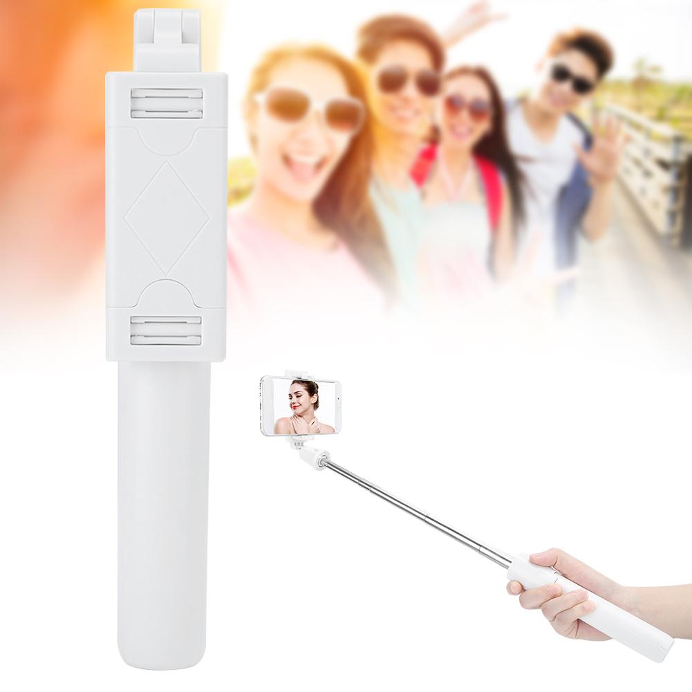 K07 Mobile Phone Portable Remote Bluetooth Shutter Selfie Stick with Extendable TripodWhite