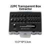 22PC Double Head Broken Screw Extractor Reverse Thread Bolt Removal Tool For Home Repairs DIY Projects Screw Extraction Tools