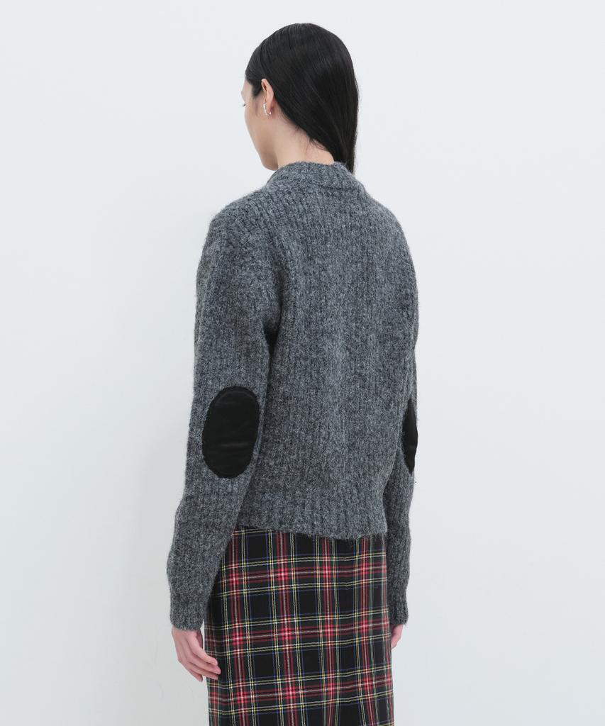 Yunse Angora Knit Zip-Up (Charcoal)