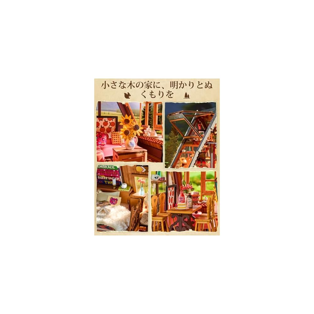 Robotime DG181 Miniature Dollhouse DIY Kit with Accessories for Home Decoration and Crafting Toys for Kids and Adults