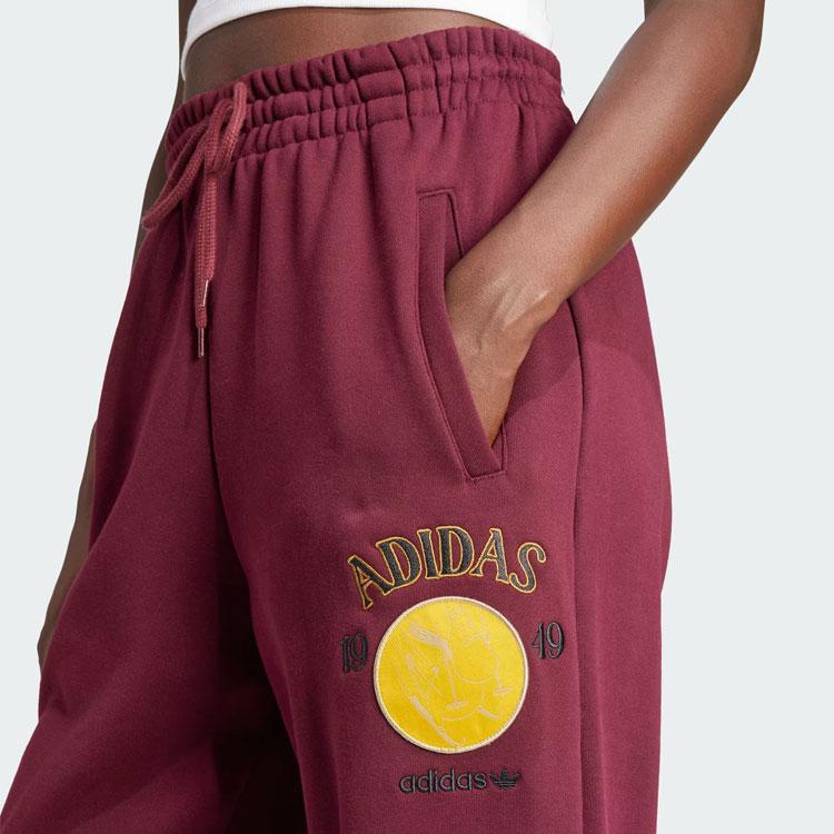 Adidas Originals Moomin Joggers Embroidered Knit Sports Pants Women Joggers Dark-Purple IL2449