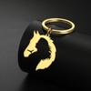 Skyirm Horse Head Keychain for Women Men and Girls Gift Car Keychain Pendant Stainless Steel Jewelry Fashion