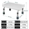Adjustable Non-slip Aluminum Bathroom Footrest Stool