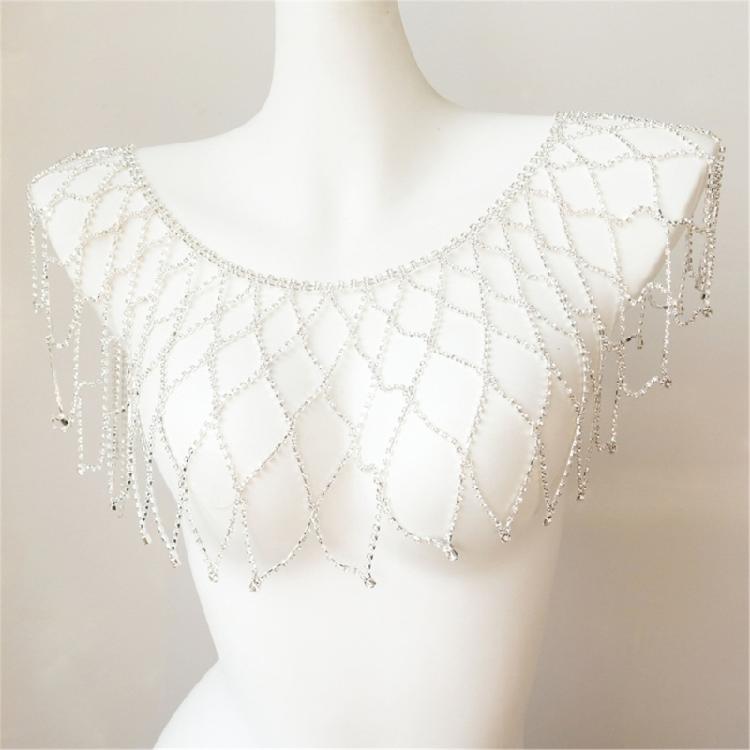 Elegant Rhinestones Shoulder Wrap Chain Shoulder Jewelry for Formal Event Fashion Decorative Neck Accessory Body Chain