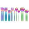 30Pcs Matte Gold Cutlery Set Stainless Steel Dinnerware Knife Dessert Fork Spoon Dinner Silverware Kitchen Party Tableware Set