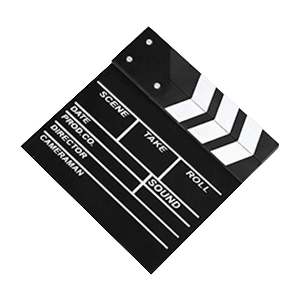 Κλακέτα Ταινίας 20 X 20cm Μαύρη Ξύλινη Κλακέτα για Σκηνοθέτη