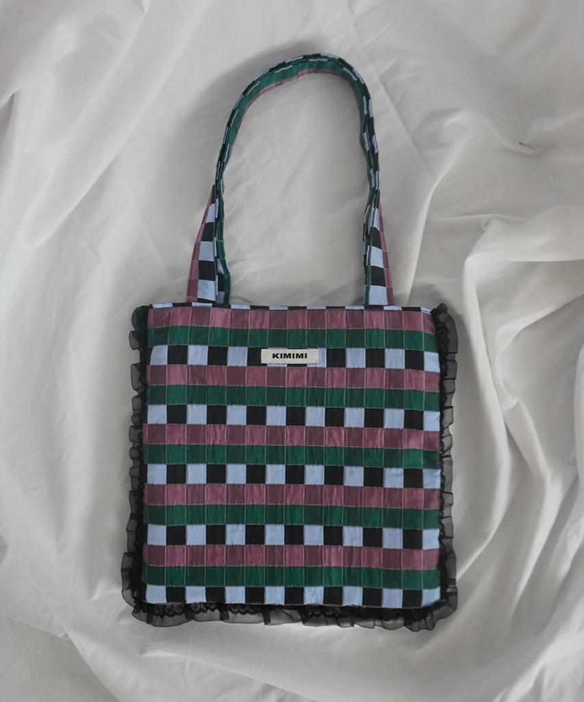 Kimimi Checkerboard Shoulder Bag Combination