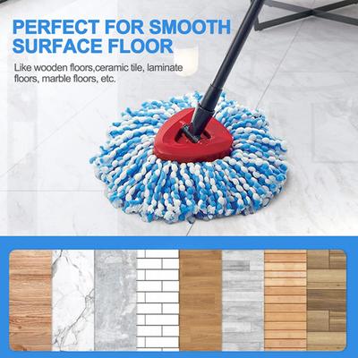Vileda/O-Cedar EasyWring RinseClean Mikrofiber Sıkma Mop Yedek Parçası için Mop Başlığı Yedeği 11 cm Çaplı Makinede Yıkanabilir Mop Başlığı