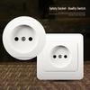 European Standard 2-Pin Power Socket with ABS Panel and Ceramic Base
