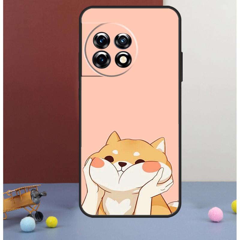 Shiba Inu Cute Cartoon Art Cover For OnePlus Nord CE 4 2 3 Lite N20 N30 9 10 Pro 8T 9RT 10T 11 OnePlus 13 12 R Case