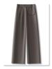 Women's 2025 Beige Wide-Leg High-Waisted Slimming Pants - Spring & Autumn Casual Straight-Leg Trousers