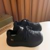 Black Big Head Bread Shoes for Women  Autumn/Winter New Student Thick Bottom Height Increasing Casual Board Shoes