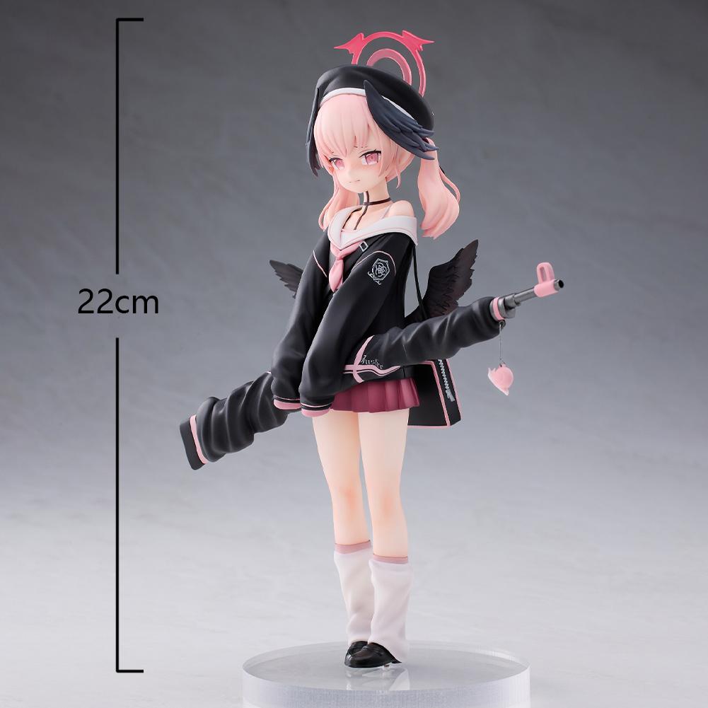 22cm Anime Shimoe Koharu Action Figurine Anime Cute Pink Uniform Girl Figures Kawii Sailor Dress Shimoe Koharu Statue Toys Gifts