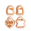 4 Pcs Plastic Ghost Halloween Cookie Mold Press Type Fondant Sugar Craft Mold  Party