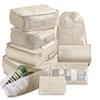 Nine-Piece Twill Travel Storage Bag Set