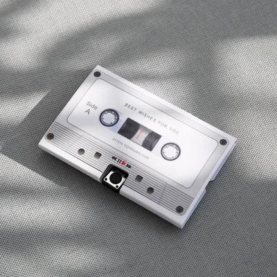 Tarjeta de felicitación grabable de 60 segundos Tarjetas de felicitación personalizadas de cinta de casete DIY Música o Sonido Confesión de Amor